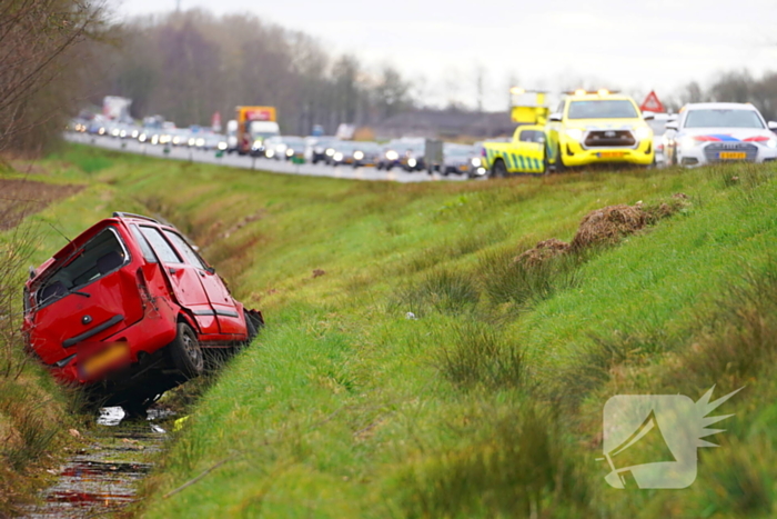 Traumahelikopter ingezet voor ernstig ongeluk op A28