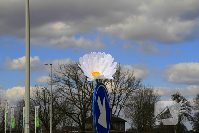 Meerdere bloemen gelegd op plaats dodelijk ongeval