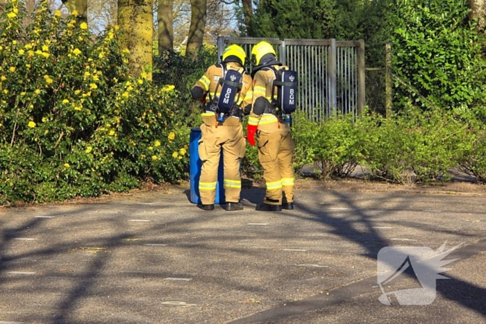 Vat met onbekende vloeistof aangetroffen