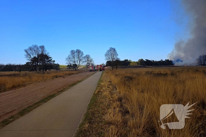 NL-alert voor brand in heidegebied