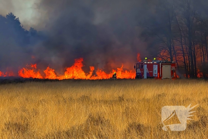NL-alert voor brand in heidegebied