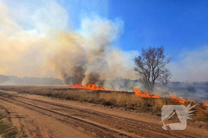 NL-alert voor brand in heidegebied