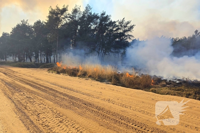 NL-alert voor brand in heidegebied