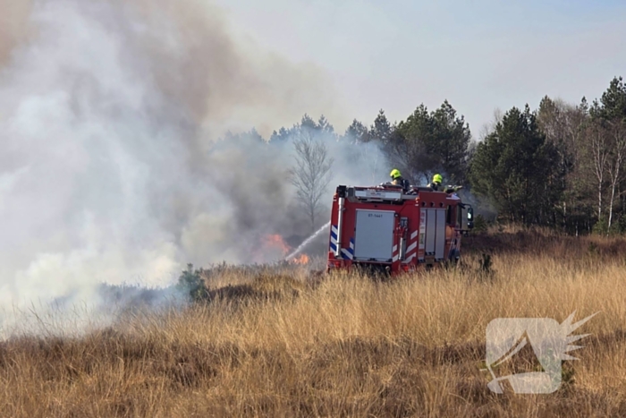 NL-alert voor brand in heidegebied