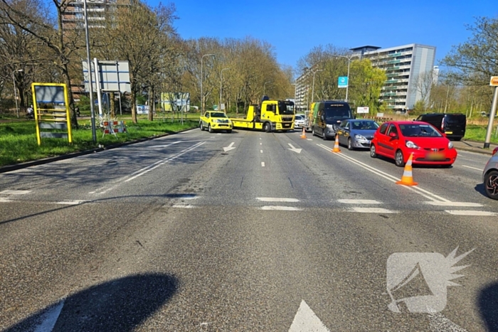 Ongeval tussen auto en motor