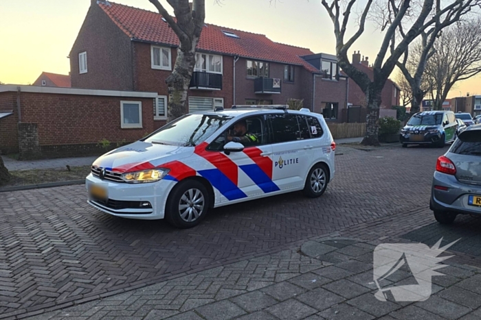 Grote inzet van politieagenten en politiehelikopter boj inbraakmelding