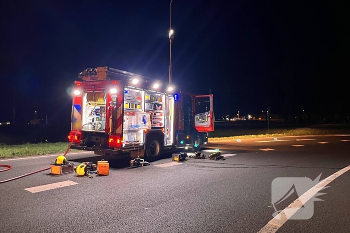 Auto belandt op de kop; bestuurder zwaargewond