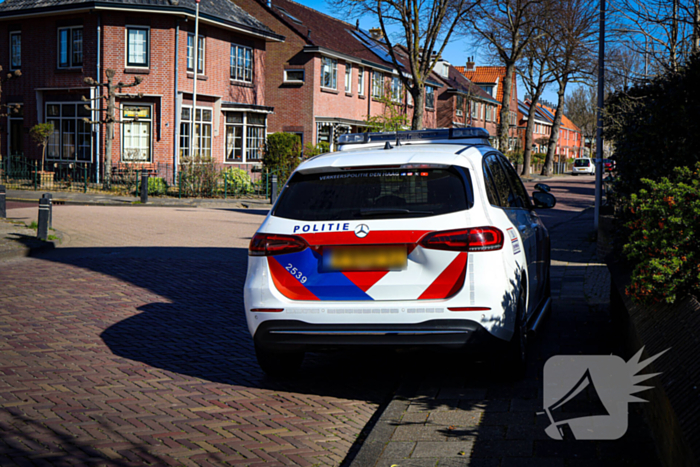 Fietsster aangereden door bestelbus