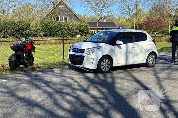 Ongeval tussen motorrijder en automobilist