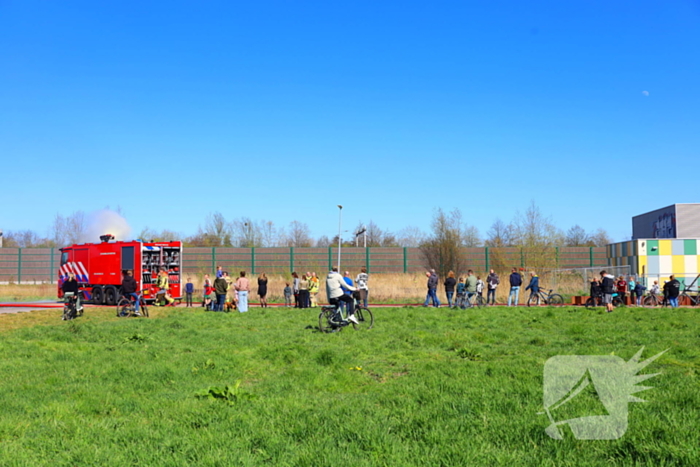 Brand in riet geblust door brandweer