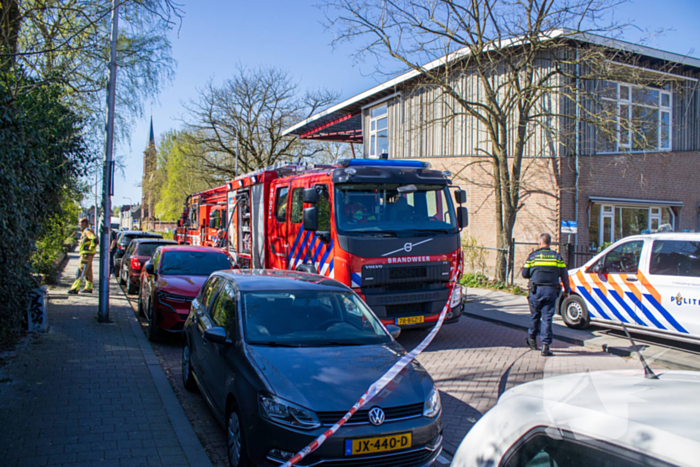Brand in dakgoot snel onder controle