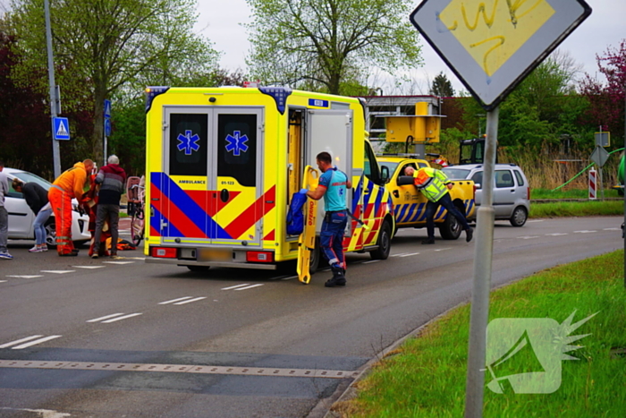 Fietser en automobilist met elkaar in botsing