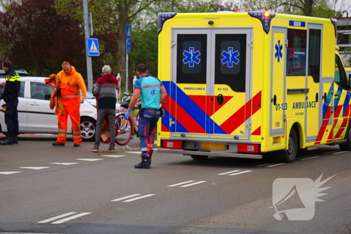 Fietser en automobilist met elkaar in botsing