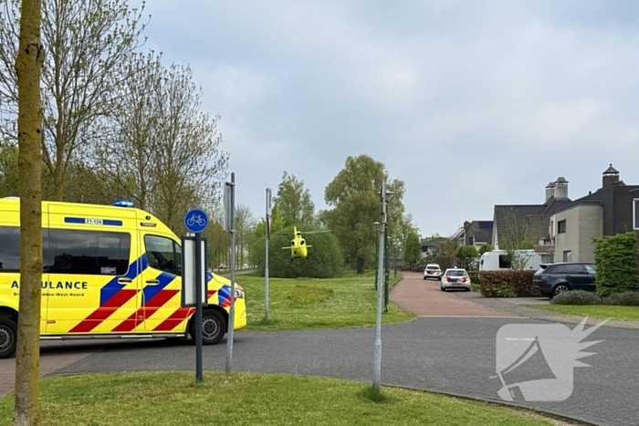 Traumahelikopter trekt veel bekijks