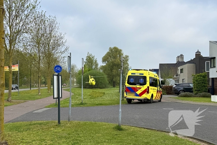 Traumahelikopter trekt veel bekijks