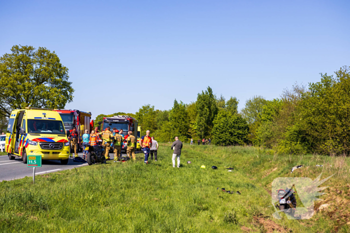 Motorrijder zwaargewond bij ongeval