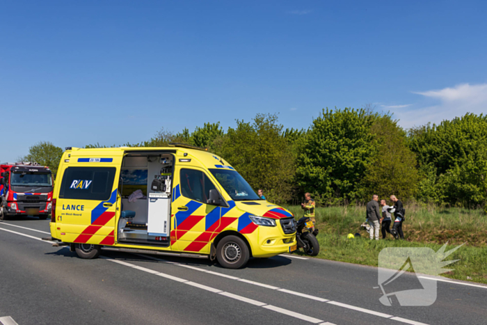Motorrijder zwaargewond bij ongeval