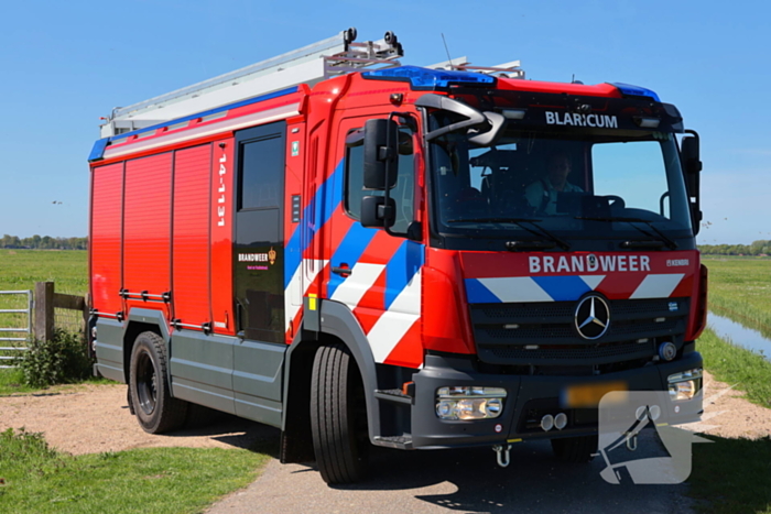 Brandweer redt schaap uit het water