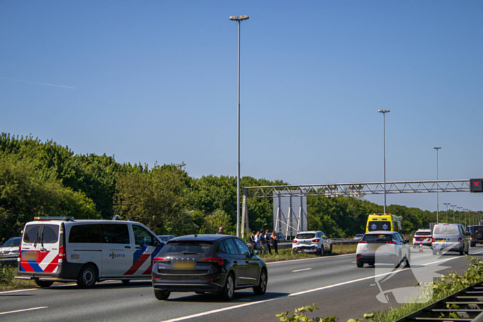 Kop-staart aanrijding op snelweg