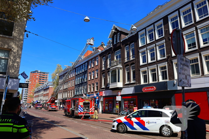 Bluswerkzaamheden na brand op dak