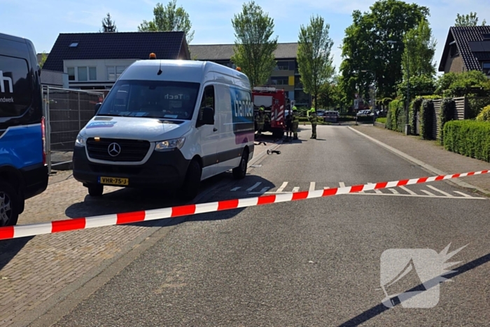 Brandweer verricht metingen vanwege gaslekkage, woning ontruimd