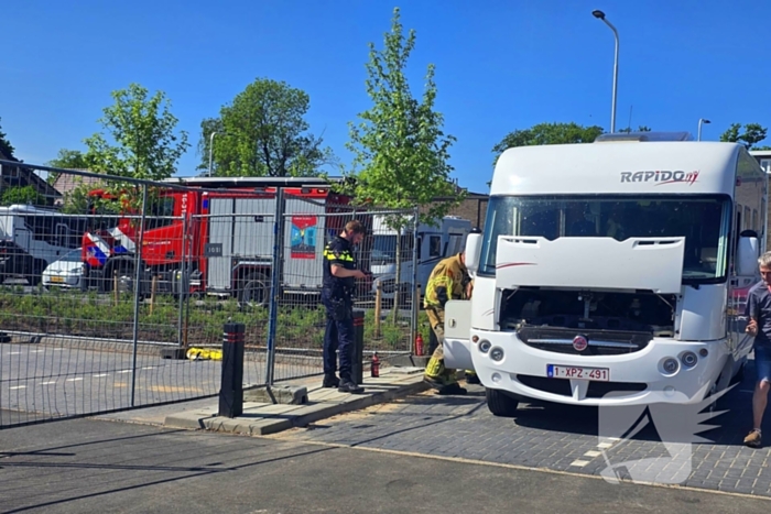 Brandweerinzet na camperbrand