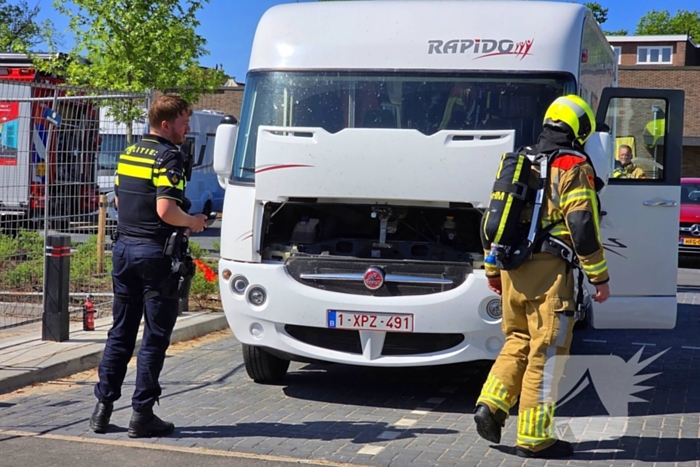 Brandweerinzet na camperbrand