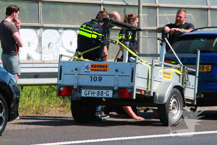 Kop-staart aanrijding op snelweg
