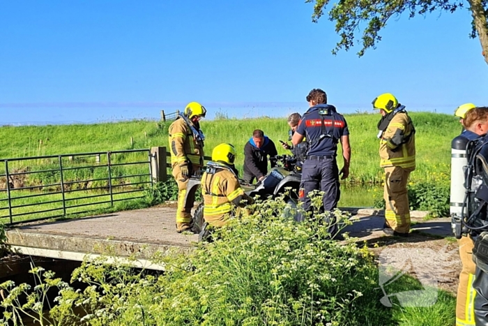 Bestuurder van quad komt met de schrik vrij