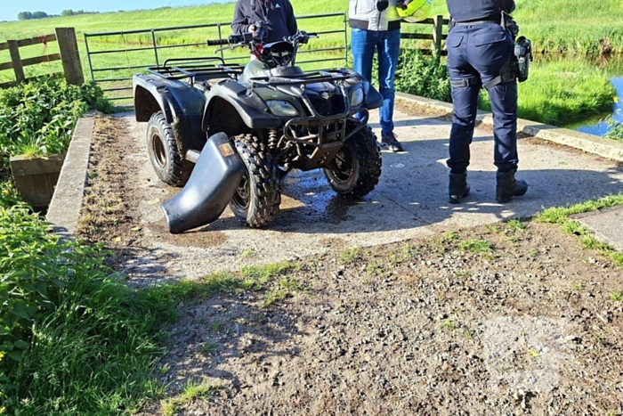 Bestuurder van quad komt met de schrik vrij