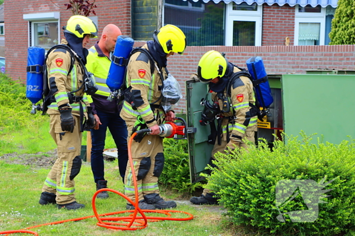 Brandweer ingezet voor brand in electriciteits huisje