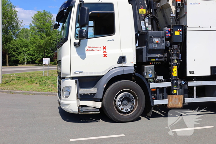 Spoor gestremd door aanrijding tussen personenauto en vrachtwagen