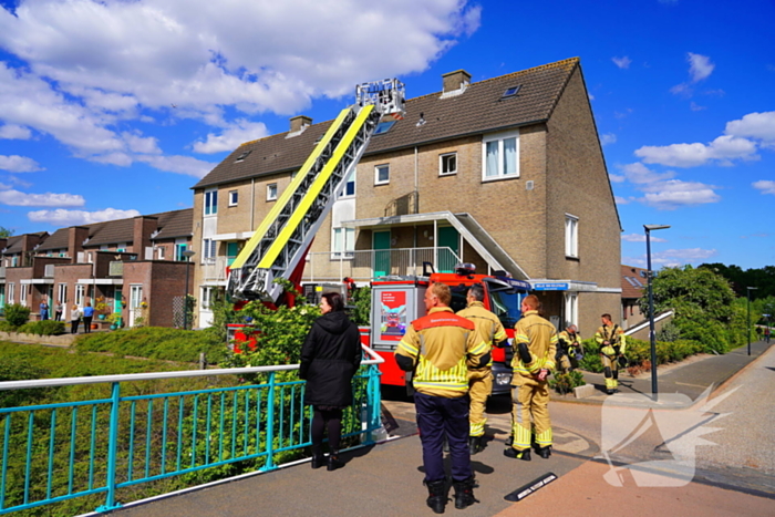 Brandweer haalt kat van nok van dak