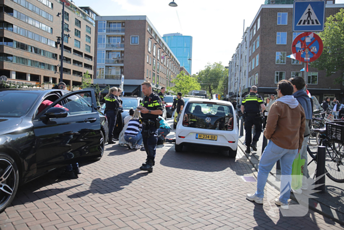 Dame geschept door automobilist