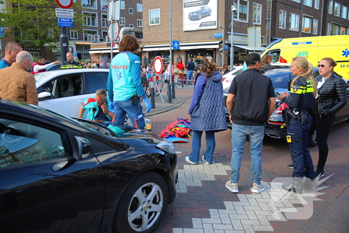 Dame geschept door automobilist