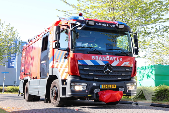 Brandend pluis veroorzaakt buitenbrand