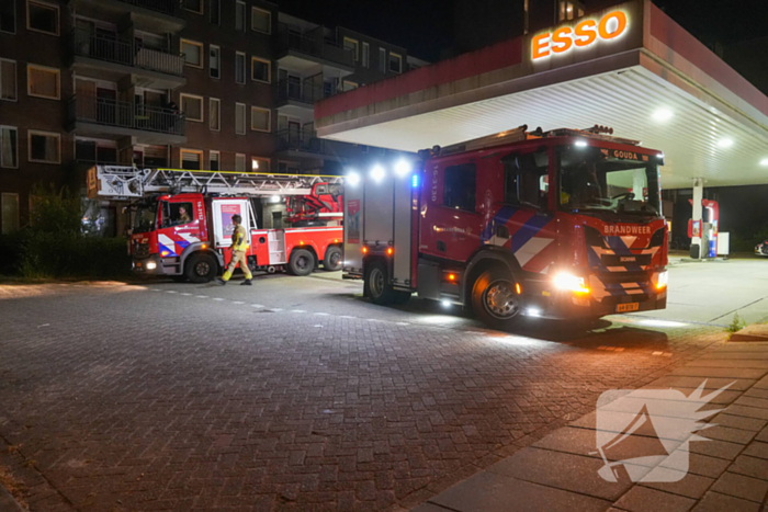 Brand op balkon op eerste verdieping