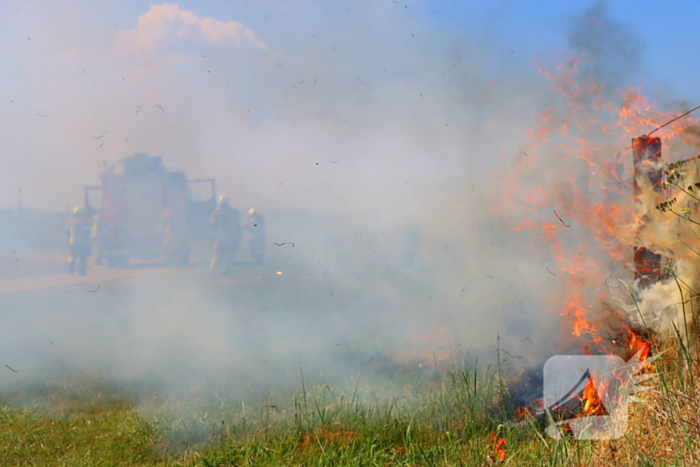 Felle bermbrand snel onder controle