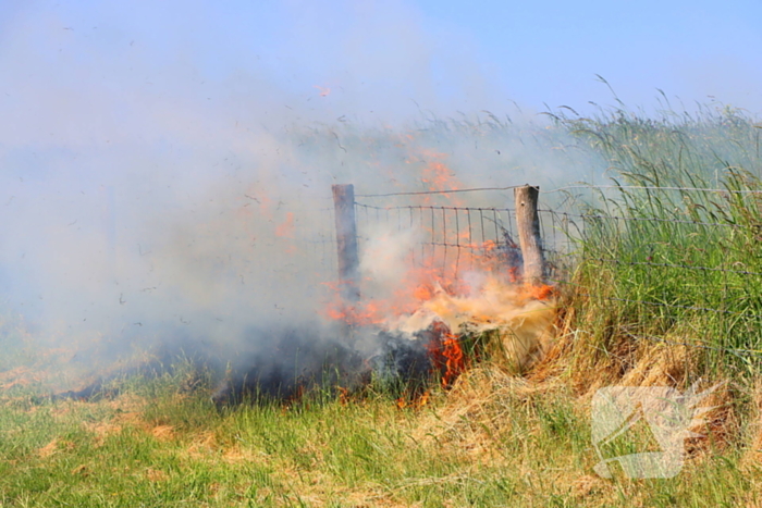 Felle bermbrand snel onder controle