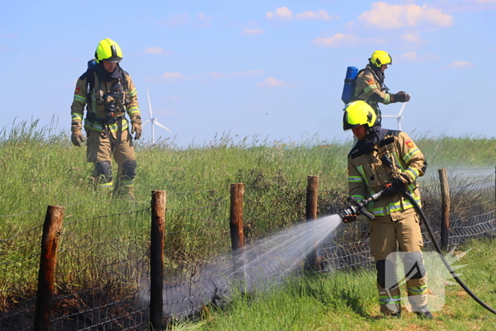 Felle bermbrand snel onder controle