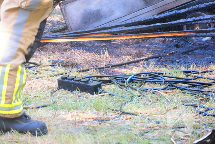 Golfkarren in brand tijdens evenement
