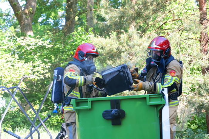 Golfkarren in brand tijdens evenement