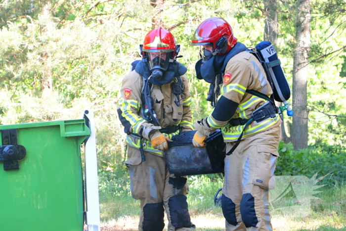 Golfkarren in brand tijdens evenement