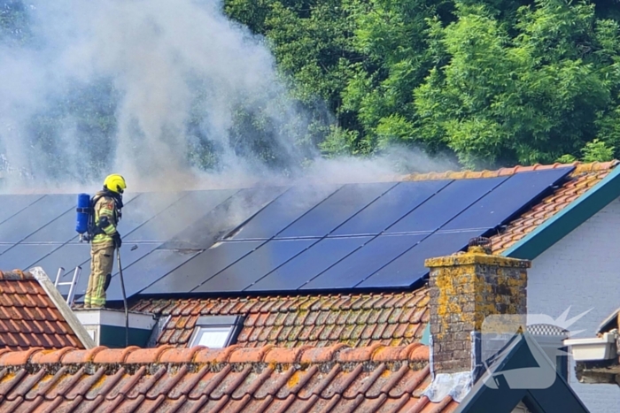 Brand in woning met zonnepanelen