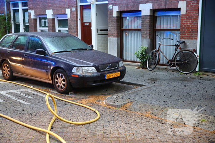 Flinke brand op dakterras, brand in de kiem gesmoord