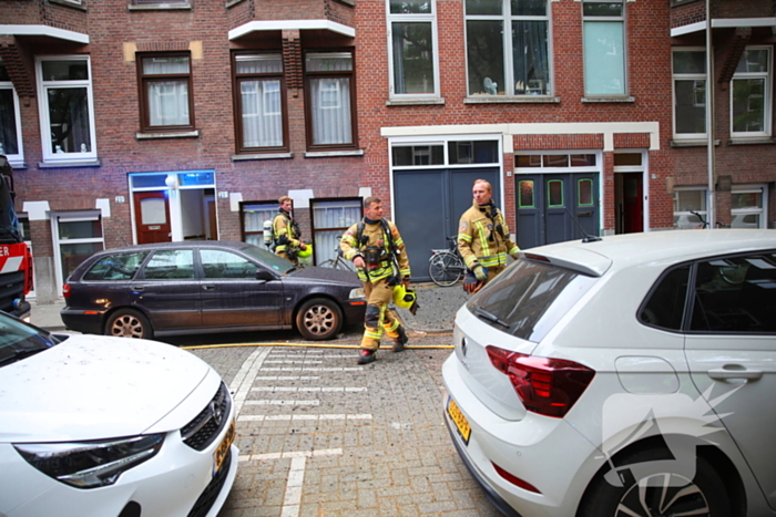 Flinke brand op dakterras, brand in de kiem gesmoord