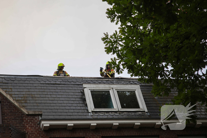 Flinke brand op dakterras, brand in de kiem gesmoord