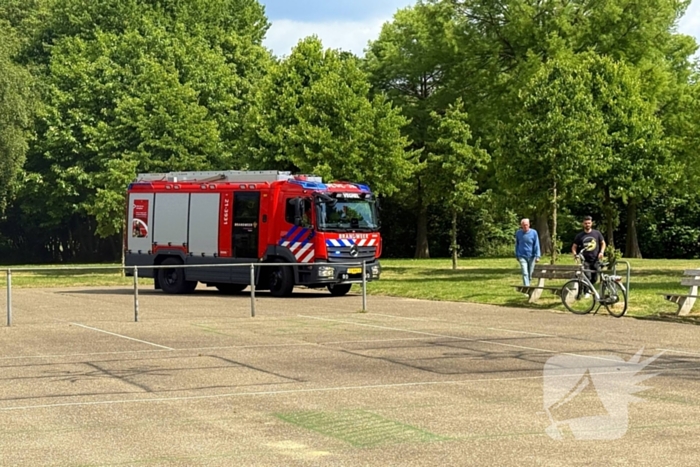 Scooter in brand gestoken