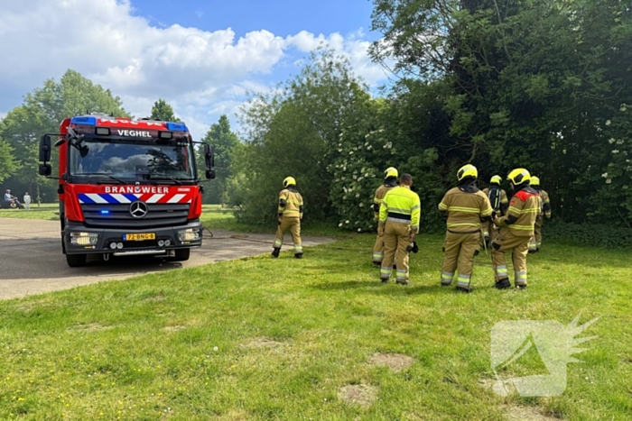 Scooter in brand gestoken