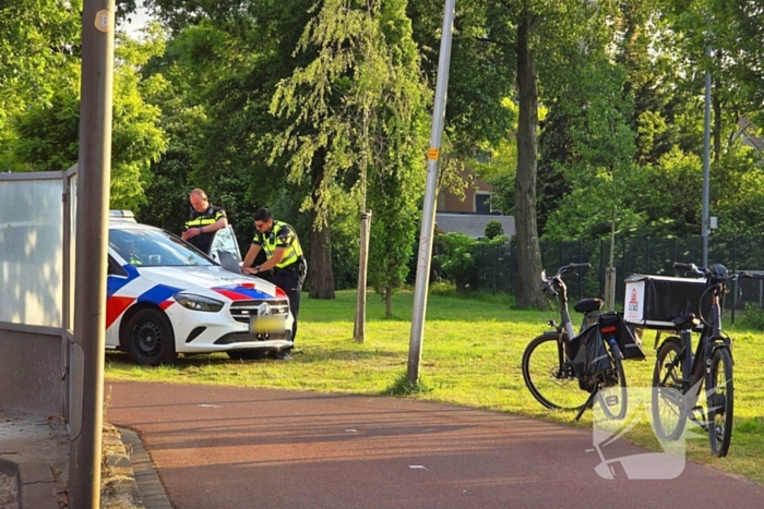 Botsing tussen twee fietsen op fietspad